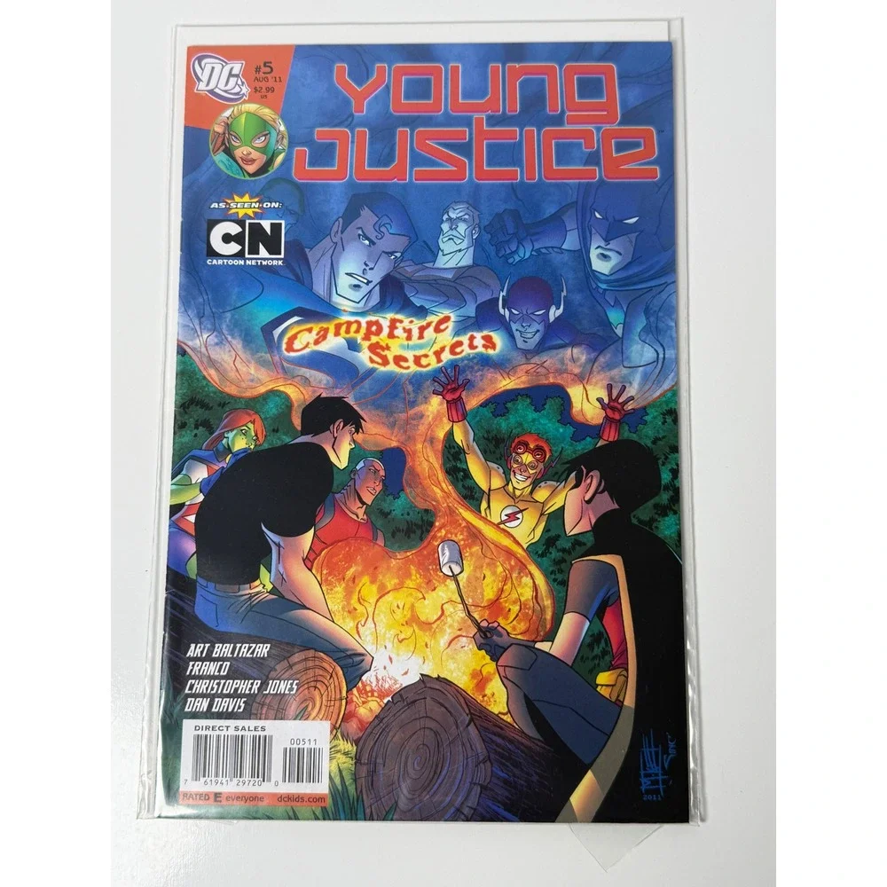 Young Justice 5 DC Comics 2011 Campfire Secrets Cartoon Network Art Baltazar
